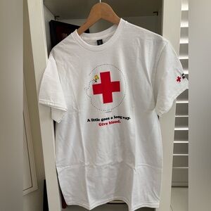 American Red Cross M White Peanuts Woodstock Give Blood Graphic 2025 + Stickers